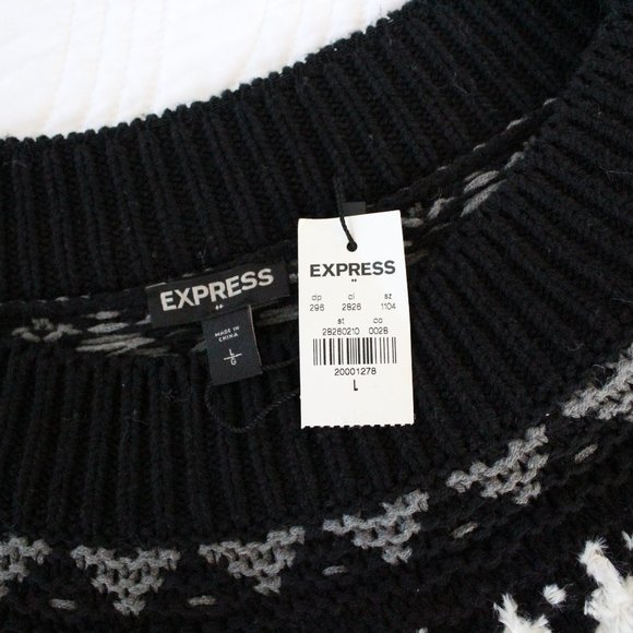 Express Off-Shoulder Sweater Size Large - Picture 2 of 8